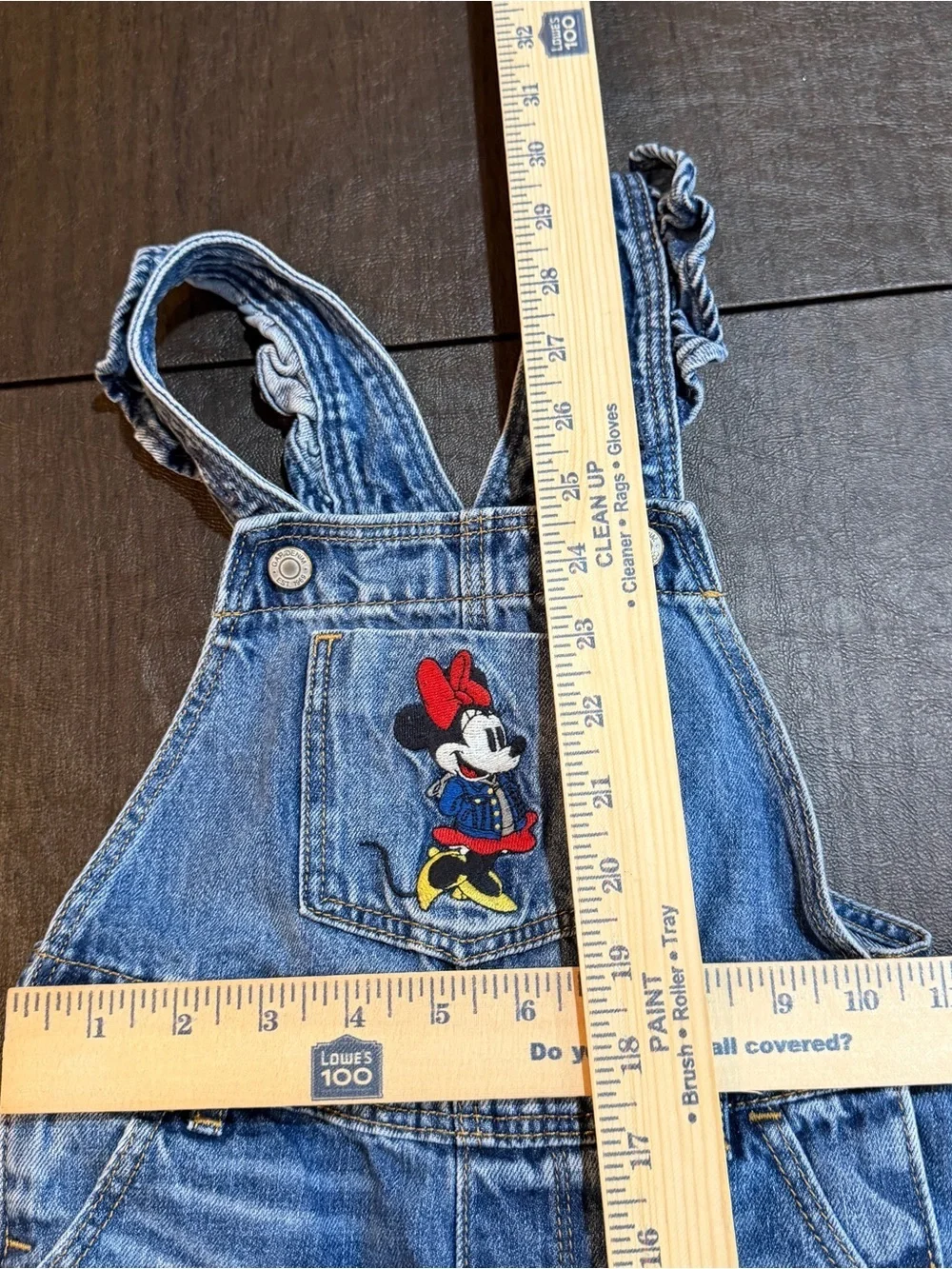 Baby Gap Kids Disney Minnie Mouse Denim Overalls Sz 3 Years
